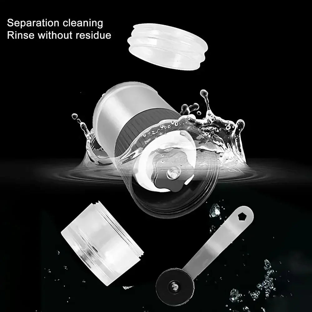 Manual Coffee Grinder Adjustable Burr Hand Coffee Grinder Black-4